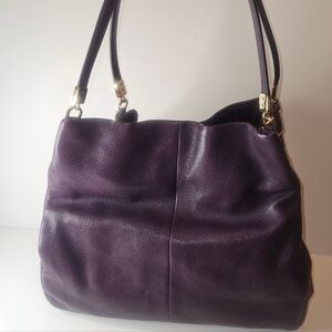Coach Purple Leather Madison Phoebe Handbag